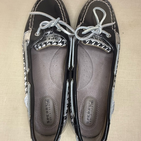 Sperry Women's Black and Silver Houndstooth Loafers - 8.5 - Picture 1 of 7